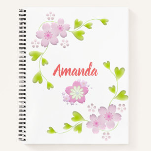 Kawaii Style Sakura Cherry Tree Blossom Notebook
