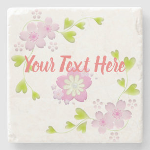 Kawaii Style Sakura Cherry Tree Blossom Stone Coaster