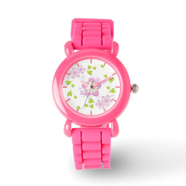 Kawaii Style Sakura Cherry Tree Blossom Watch (Front)