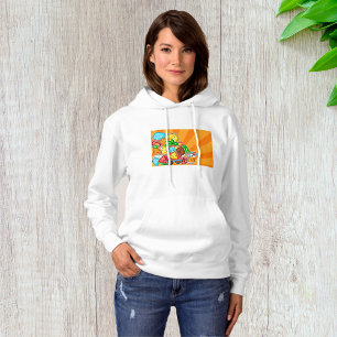 Kawaii Summer Doodles Sun Beach and Tropical Hoodie