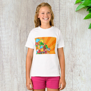 Kawaii Summer Doodles Sun Beach and Tropical T-Shirt