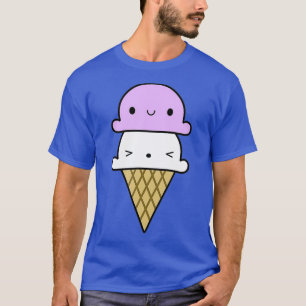Kawaii Summer Ice Cream Cone Modern Design for T-Shirt