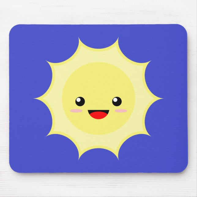 Kawaii Sun Mouse Pad (Front)