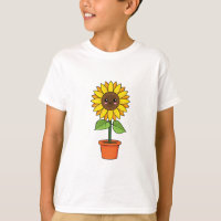 Kawaii Sunflower Plant in a Pot