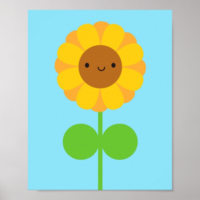 Kawaii Sunflower Poster (Front)