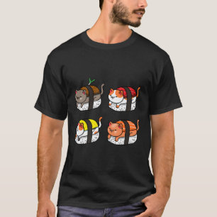Kawaii Sushi Cats Sushi Lover T-Shirt