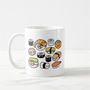 Kawaii sushi coffee mug