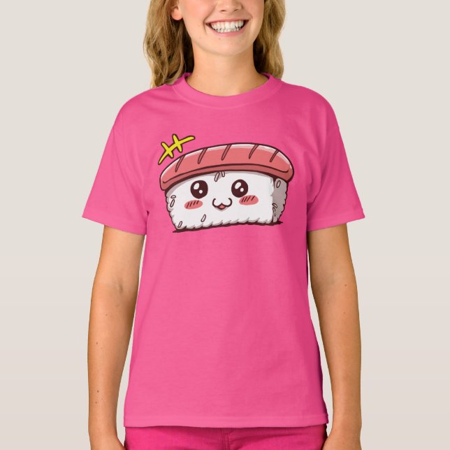 Kawaii Sushi Cute Japanese Food T-Shirt (Front)