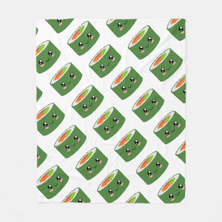 Kawaii Sushi Fleece Blanket