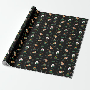 Kawaii Sushi Party Wrapping Paper Cute Adorable