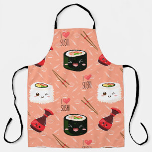 Kawaii Sushi Pattern Apron