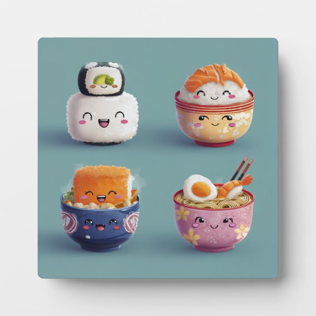 Kawaii Sushi & Ramen Crew Plaque (Front)