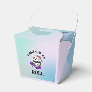 Kawaii Sushi riding skateboard Favour Box