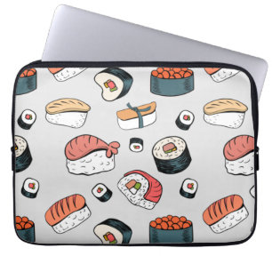  Kawaii Sushi Rolls Pattern Slip-On Sneakers Laptop Sleeve