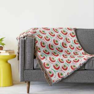 kawaii sushi rolls, sushi pattern throw blanket