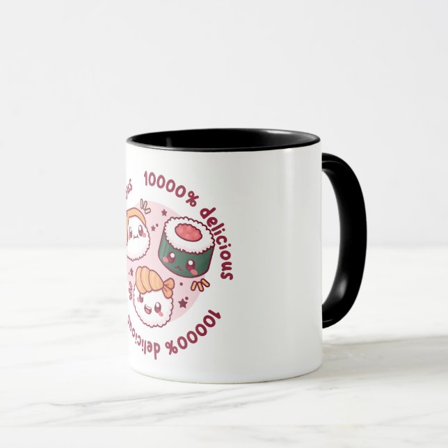 kawaii sushi with funny quotes for black lover   mug (Front Right)