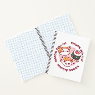 kawaii sushi with funny quotes for black lover notebook