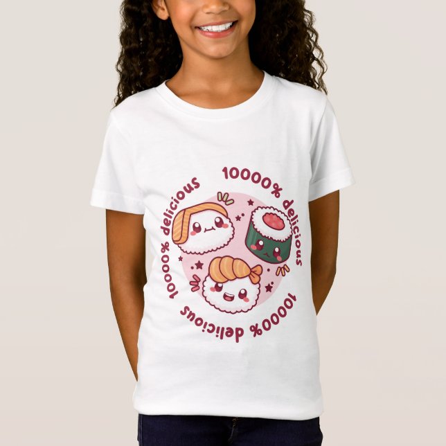 kawaii sushi with funny quotes for black lover   T-Shirt (Front)
