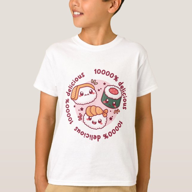 kawaii sushi with funny quotes for black lover   T-Shirt (Front)