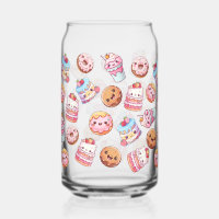 Kawaii Sweets Treats Glass Can Cup