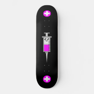 KAWAII SYRINGE MEDICAL SHOT CROSS DECK SKATEBOARD