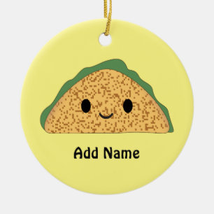 Kawaii Taco Ceramic Tree Decoration