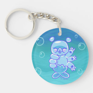 Kawaii Tardigrade Water Bear Key Ring