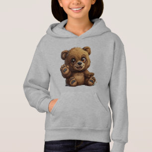 Kawaii Teddy Bear Hoodie for Kids