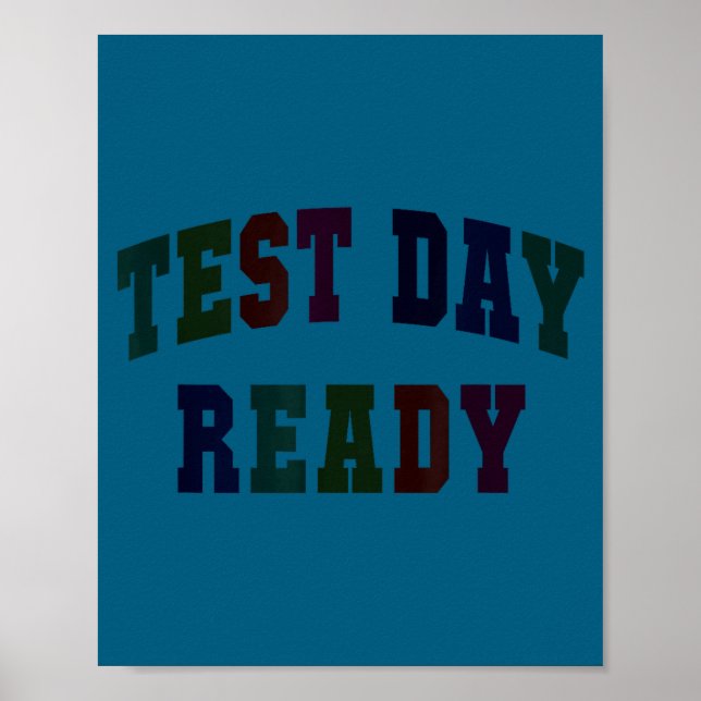 Kawaii test day ready testing teacher bruh history poster (Front)