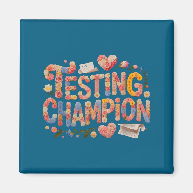 Kawaii testing champion everything is fine math magnet (Front)