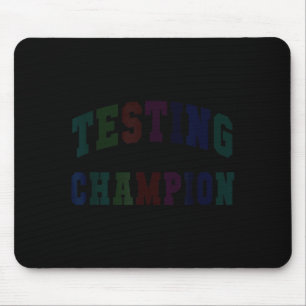 Kawaii testing champion test day teacher bruh math mouse pad