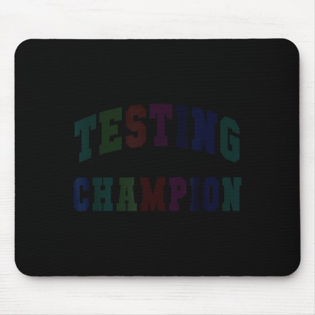 Kawaii testing champion test day teacher bruh math mouse pad (Front)