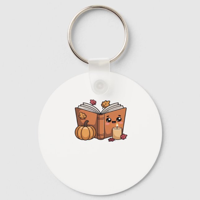kawaii thanksgiving book Classic T-Shirt Key Ring (Front)