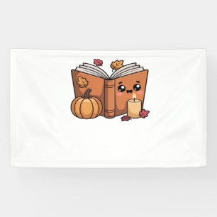 kawaii thanksgiving book Oversized T-Shirt Banner
