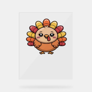 kawaii thanksgiving turkey Classic T-Shirt_1 Acrylic Sign