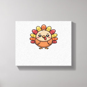 kawaii thanksgiving turkey Classic T-Shirt_1 Canvas Print