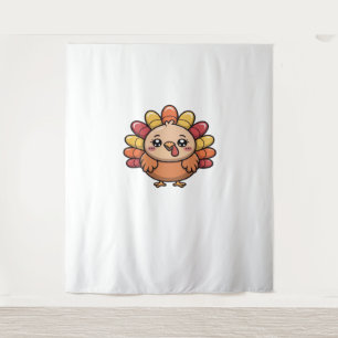 kawaii thanksgiving turkey Classic T-Shirt_1 Tapestry