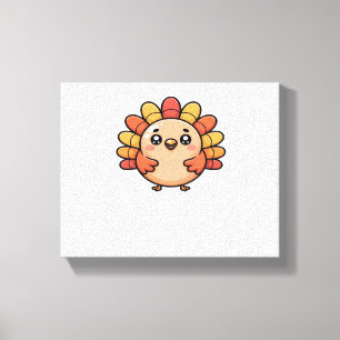 kawaii thanksgiving turkey Classic T-Shirt Canvas Print