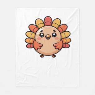 kawaii thanksgiving turkey Classic T-Shirt Fleece Blanket