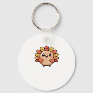 kawaii thanksgiving turkey Classic T-Shirt Key Ring