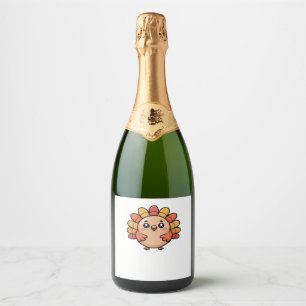 kawaii thanksgiving turkey Classic T-Shirt Sparkling Wine Label