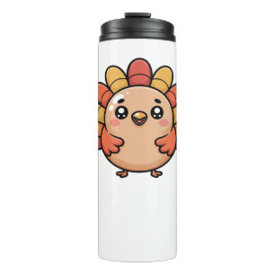 kawaii thanksgiving turkey Oversized T-Shirt_1 Thermal Tumbler