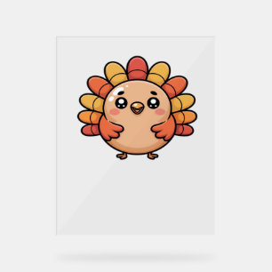 kawaii thanksgiving turkey Oversized T-Shirt Acrylic Sign
