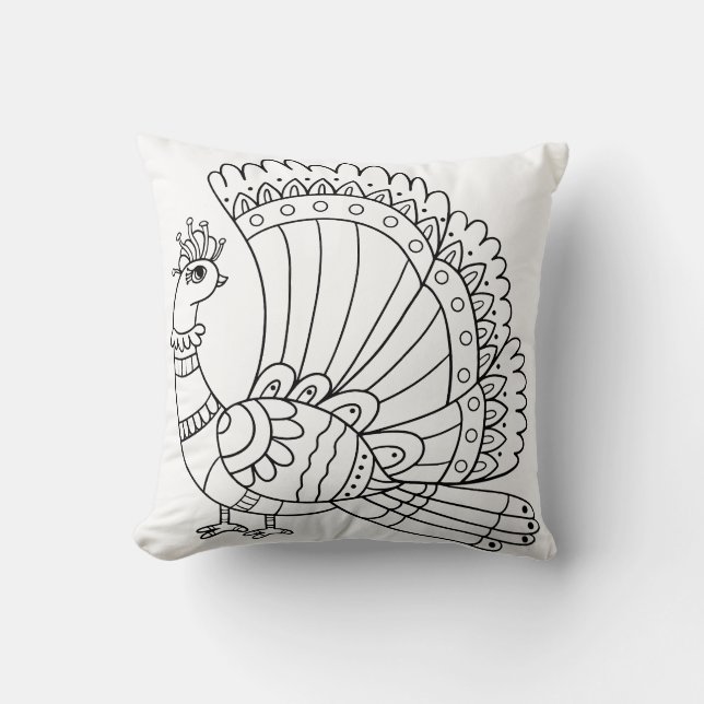 Kawaii Tiger Face Cushion (Front)