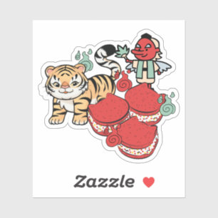 Kawaii Tiger, Tengu & Cat Macarons
