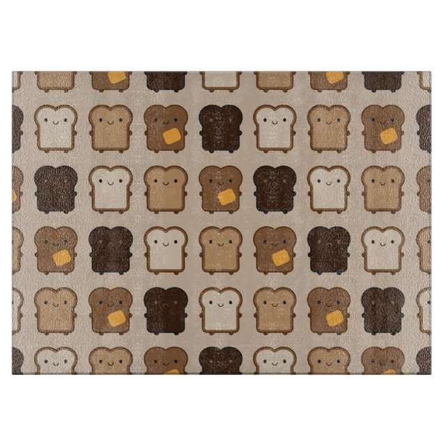 Kawaii Toast Cutting Board (Front)