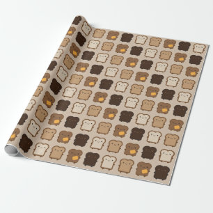 Kawaii Toast Wrapping Paper