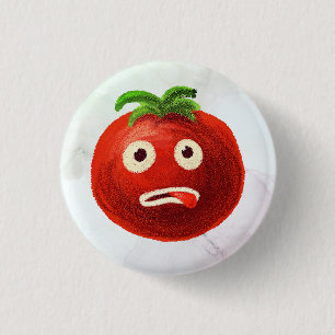 Kawaii Tomato Cute Funny Cartoon Vegetable 3 Cm Round Badge