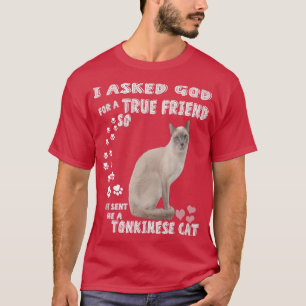 Kawaii Tonk Kitten Saying Mum Dad Print, Cute Tonk T-Shirt