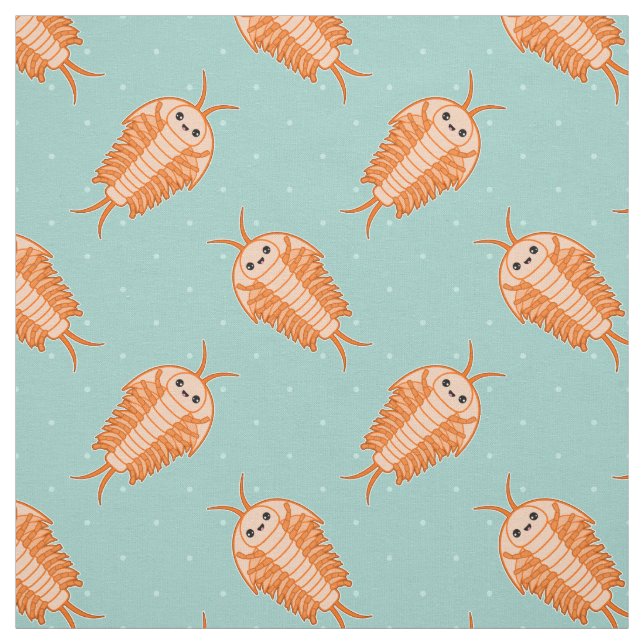 Kawaii Trilobite Fabric (Swatch)